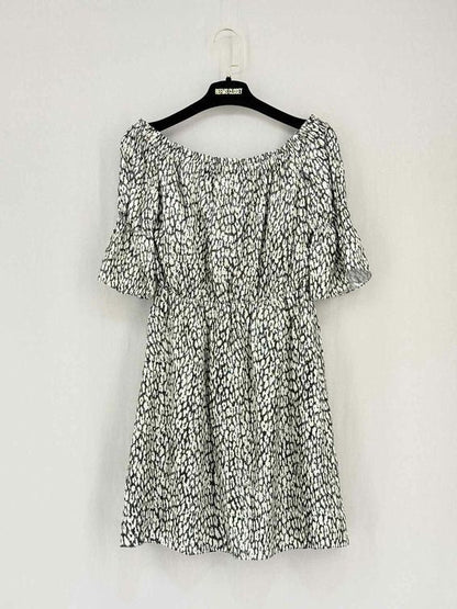 Pre-loved SAINT LAURENT Black & White Size US 4 Short Dress at Reems Closet