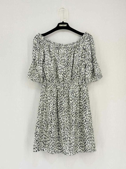 Pre-loved SAINT LAURENT Black & White Size US 4 Short Dress at Reems Closet