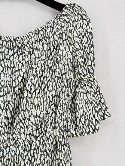 Pre-loved SAINT LAURENT Black & White Size US 4 Short Dress at Reems Closet