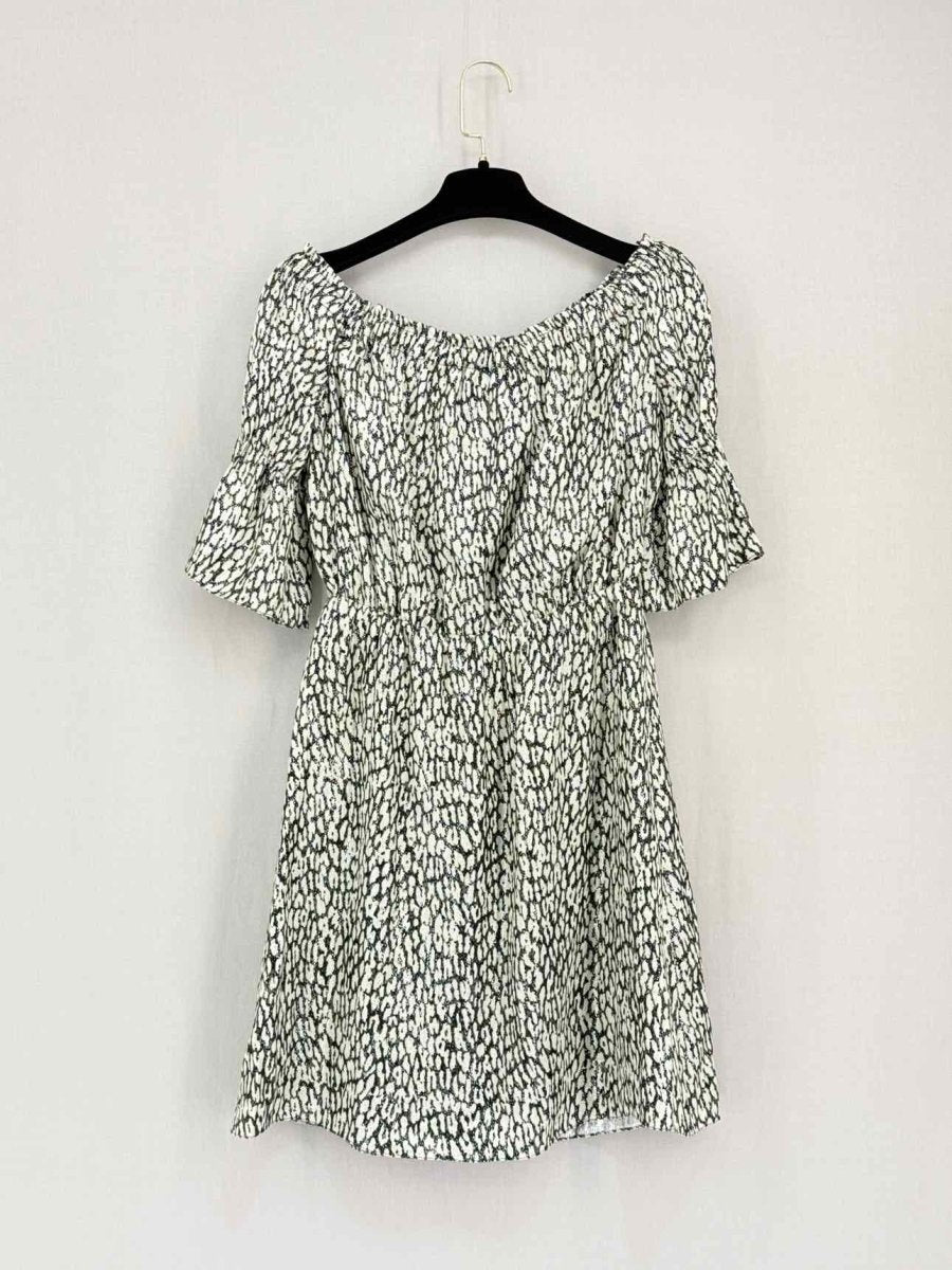 Pre-loved SAINT LAURENT Black & White Size US 4 Short Dress at Reems Closet