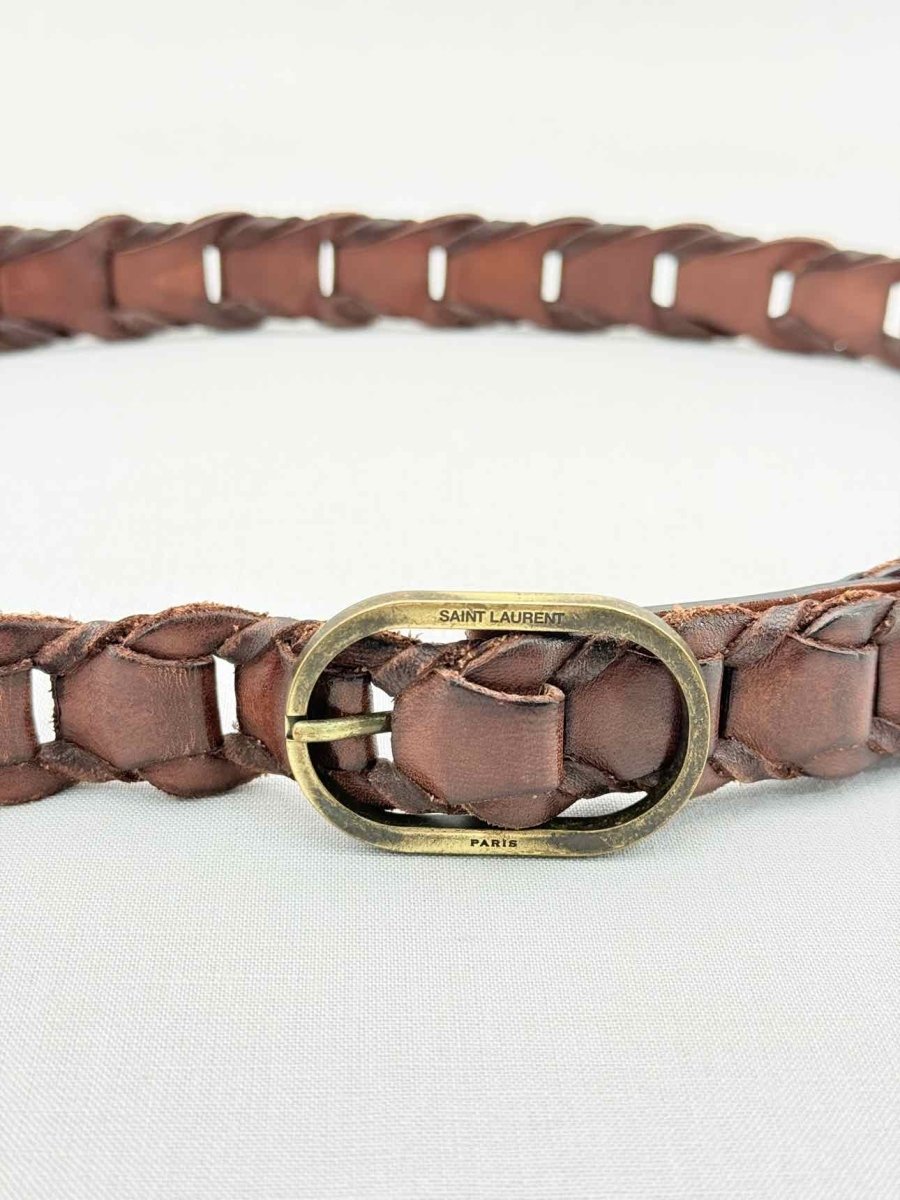 Pre - loved SAINT LAURENT Brown Belt at Reems Closet
