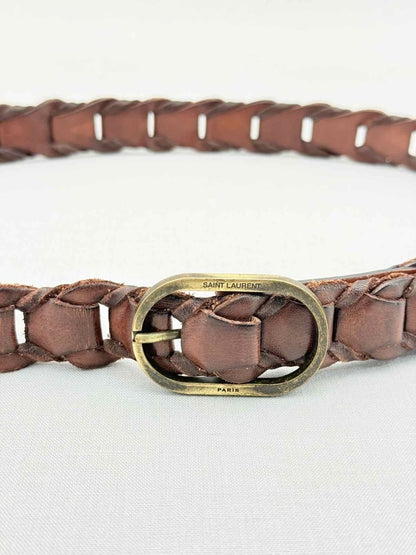 Pre - loved SAINT LAURENT Brown Belt at Reems Closet