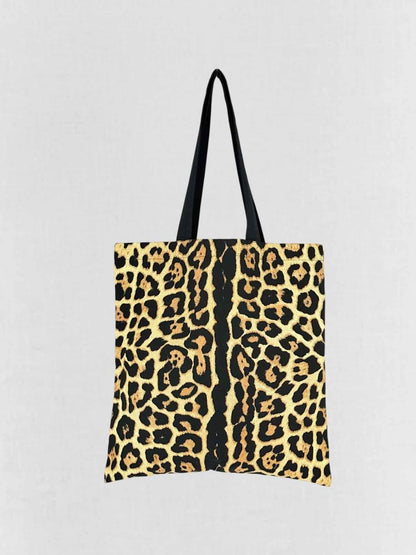 Pre - loved SAINT LAURENT Brown Multicolor Leopard Print Tote Bag at Reems Closet