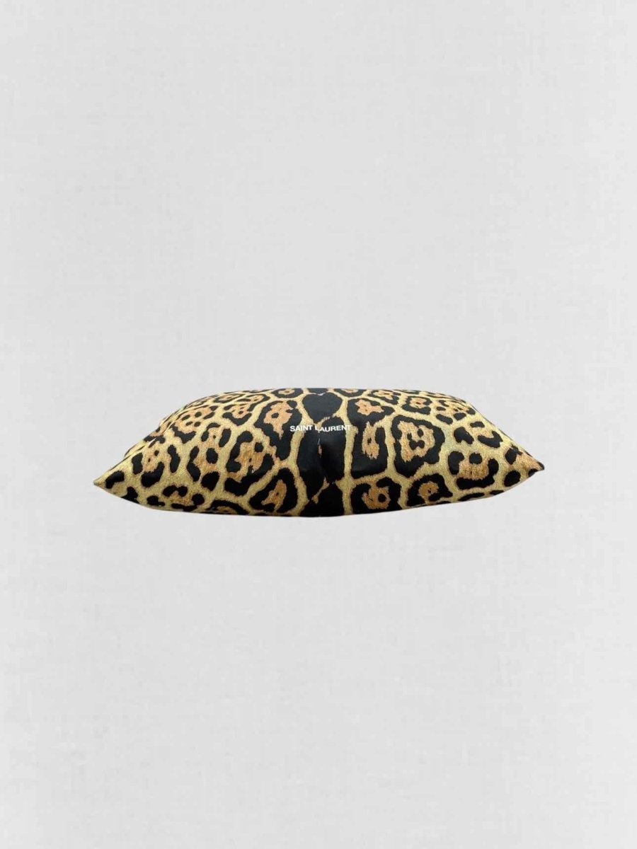 Pre - loved SAINT LAURENT Brown Multicolor Leopard Print Tote Bag at Reems Closet