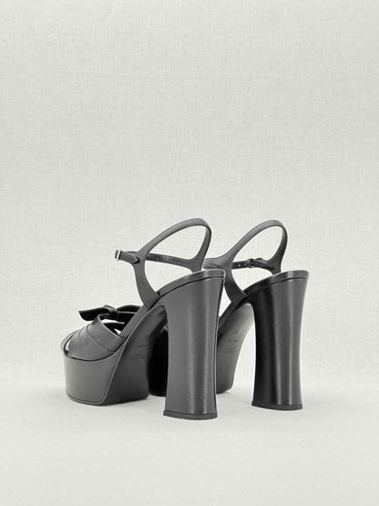 Pre - loved SAINT LAURENT Candy Black Size EU 39 Heeled Sandals at Reems Closet