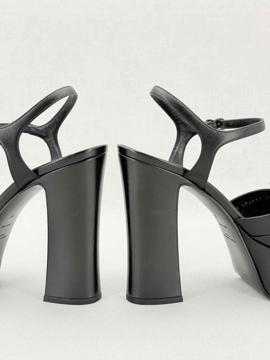 Pre - loved SAINT LAURENT Candy Black Size EU 39 Heeled Sandals at Reems Closet