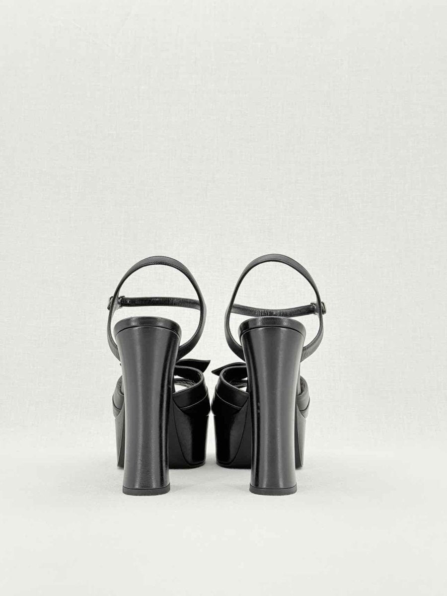 Pre - loved SAINT LAURENT Candy Black Size EU 39 Heeled Sandals at Reems Closet