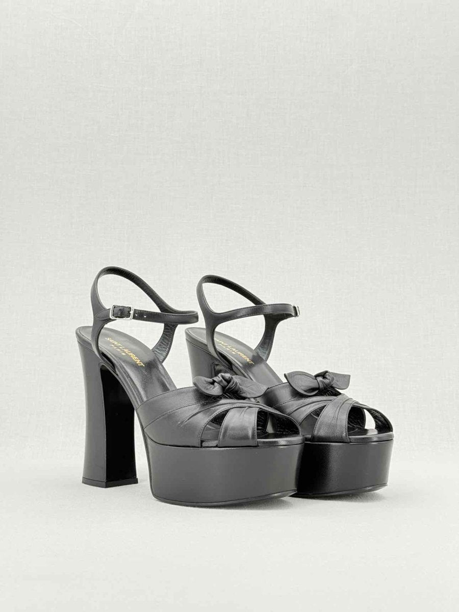 Pre - loved SAINT LAURENT Candy Black Size EU 39 Heeled Sandals at Reems Closet