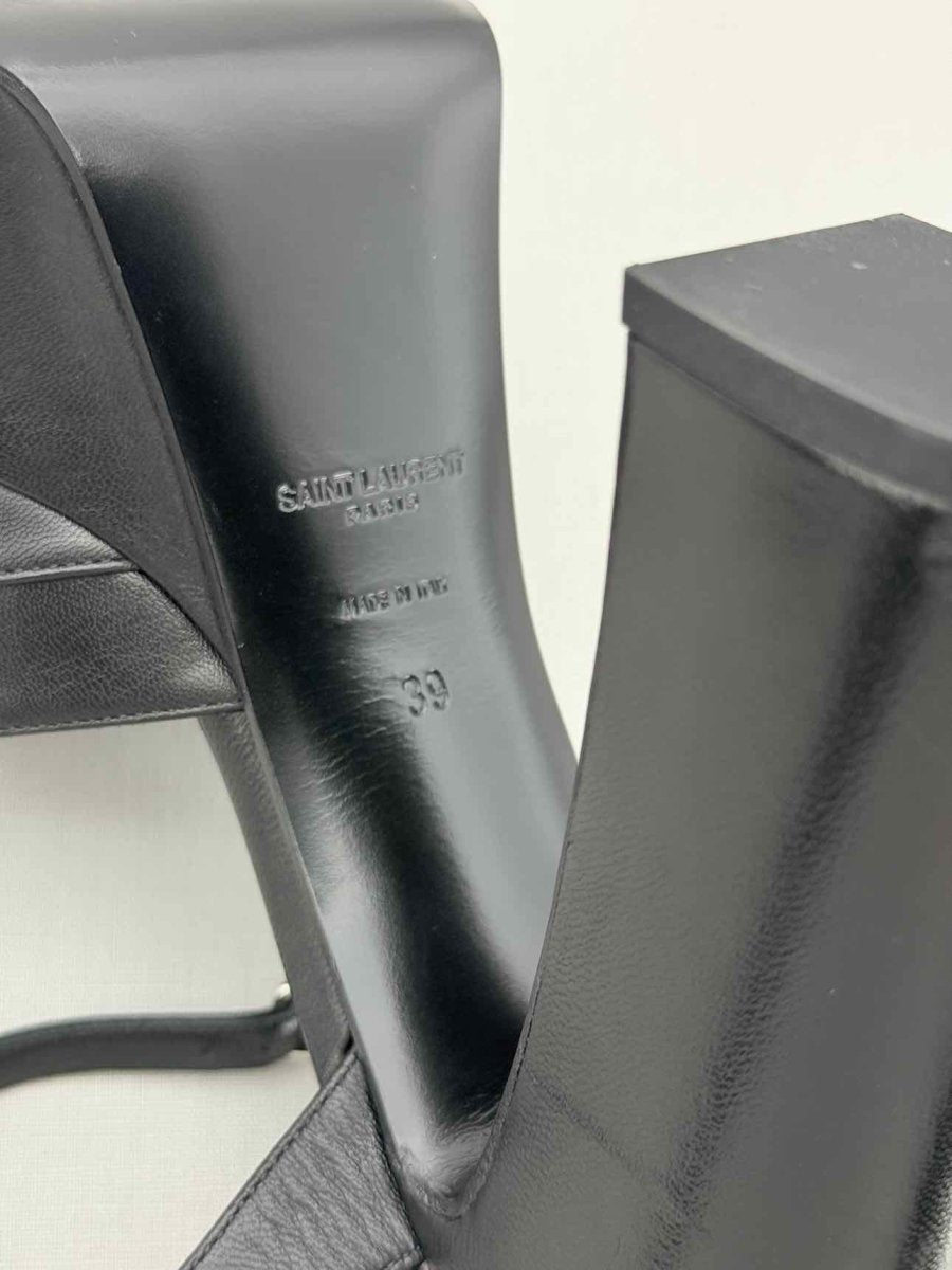 Pre - loved SAINT LAURENT Candy Black Size EU 39 Heeled Sandals at Reems Closet