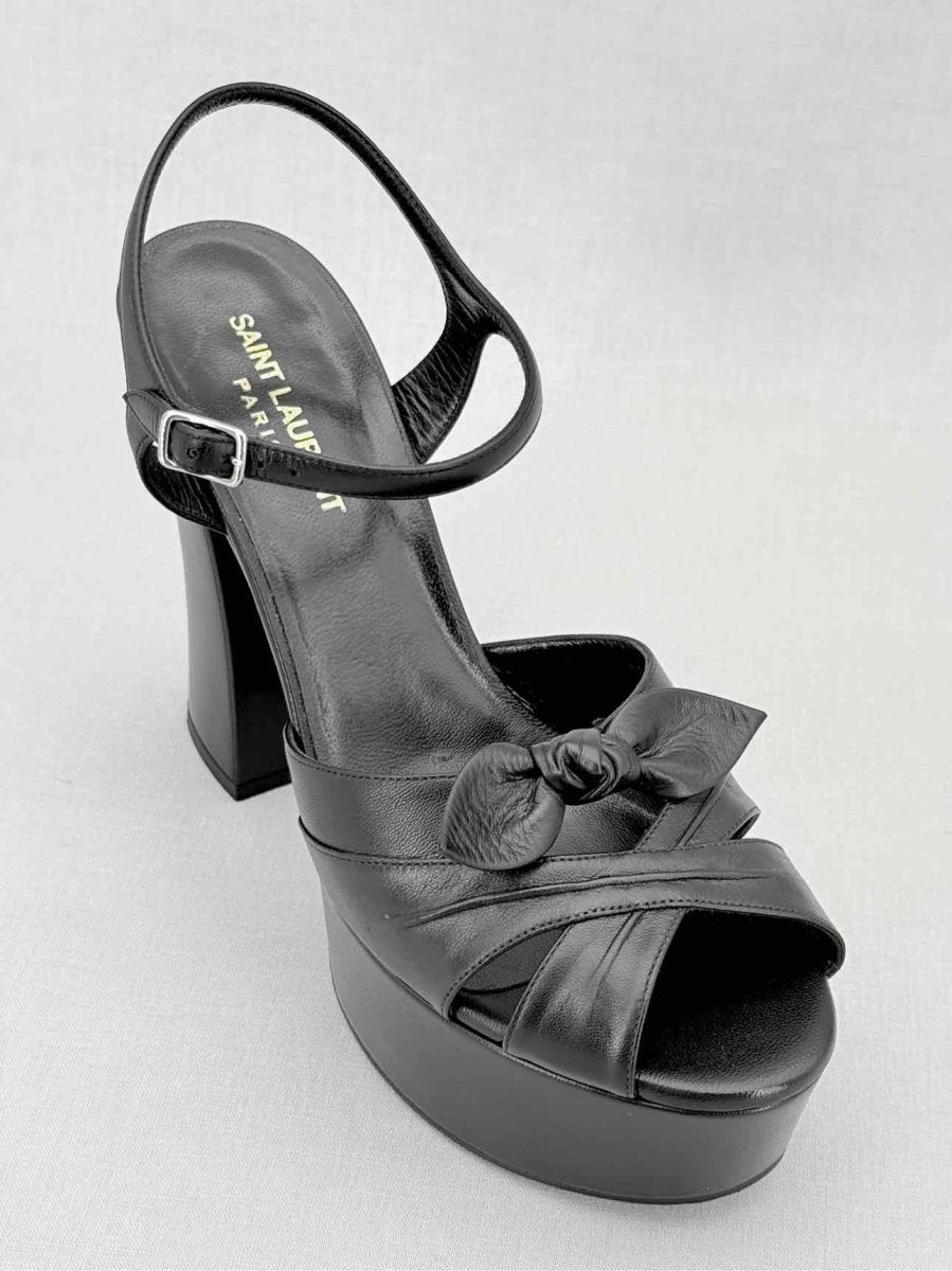Pre - loved SAINT LAURENT Candy Black Size EU 39 Heeled Sandals at Reems Closet