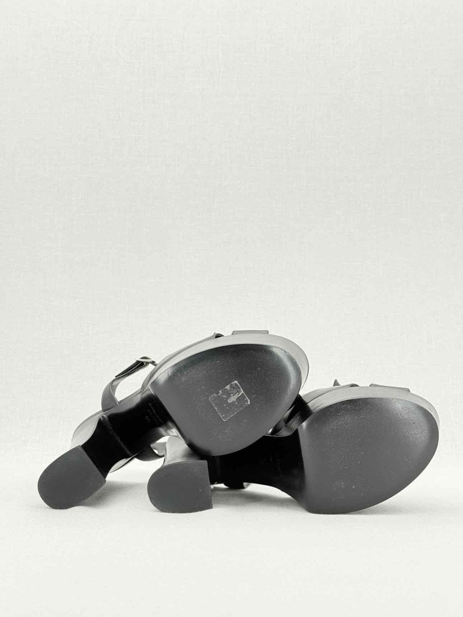 Pre - loved SAINT LAURENT Candy Black Size EU 39 Heeled Sandals at Reems Closet