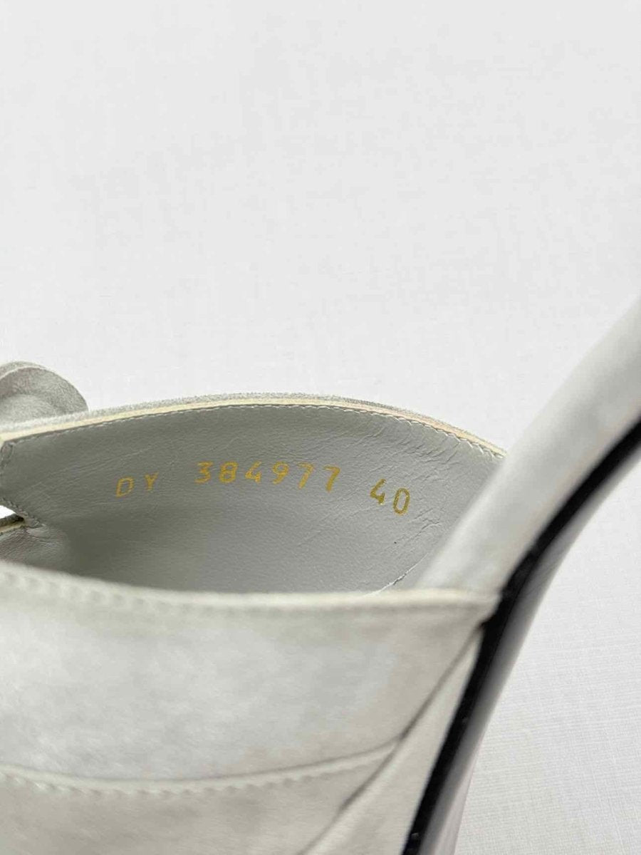 Pre-loved SAINT LAURENT Candy Grey Size EU 40 Platform Sandals at Reems Closet