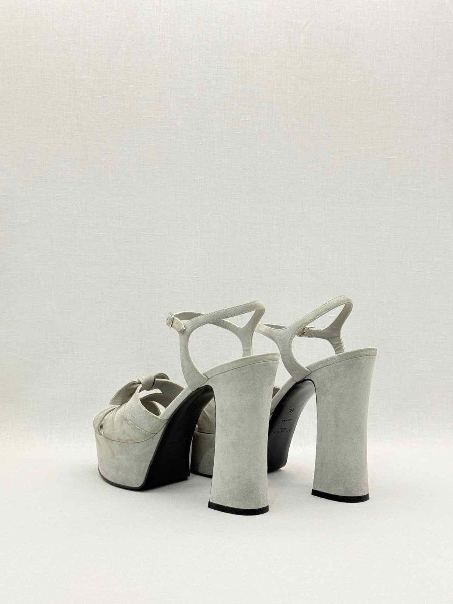 Pre-loved SAINT LAURENT Candy Grey Size EU 40 Platform Sandals at Reems Closet