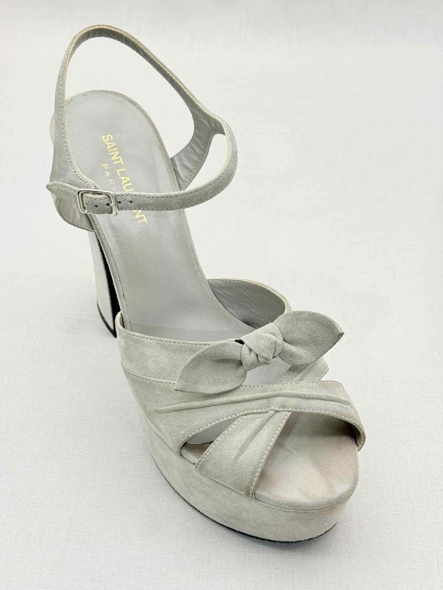 Pre-loved SAINT LAURENT Candy Grey Size EU 40 Platform Sandals at Reems Closet