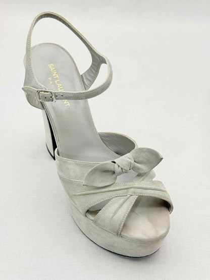 Pre-loved SAINT LAURENT Candy Grey Size EU 40 Platform Sandals at Reems Closet