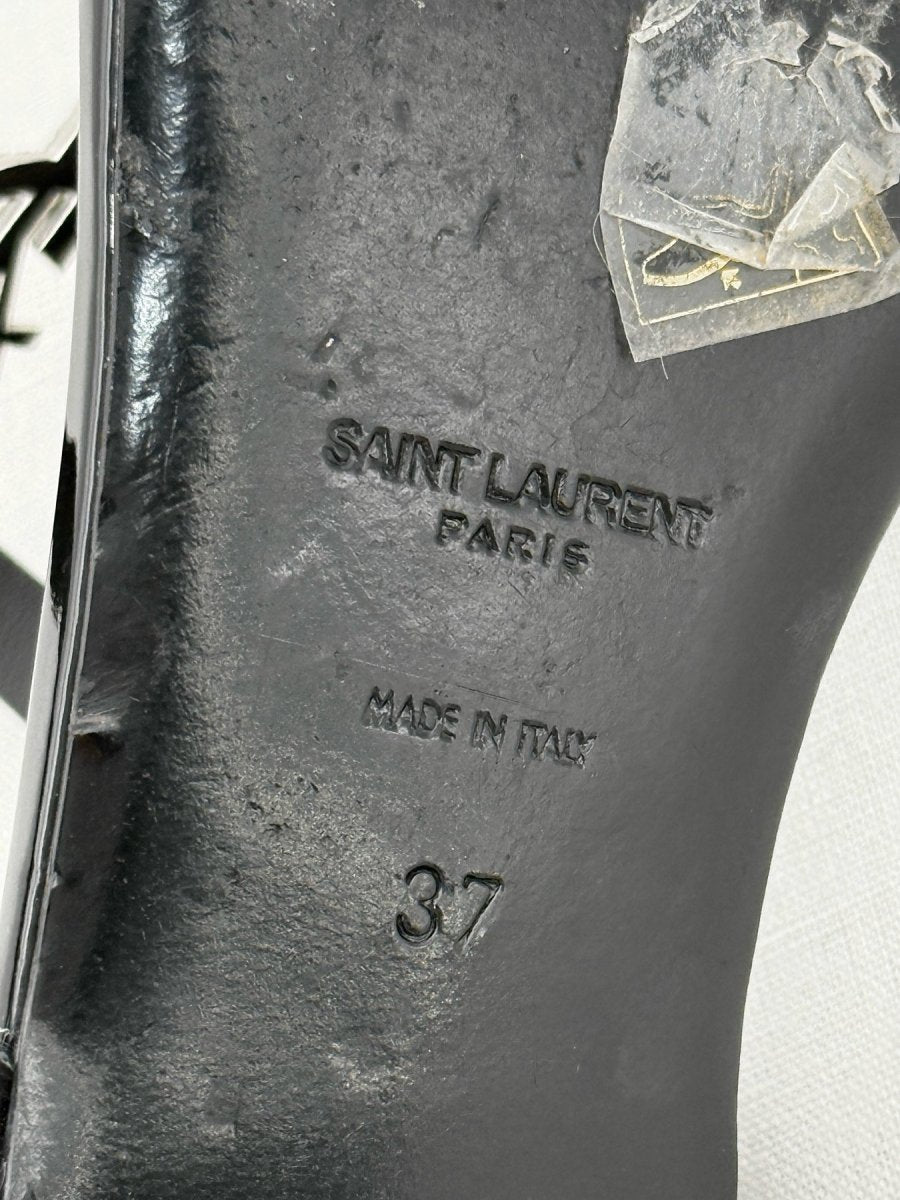 Pre - loved SAINT LAURENT Cassandra Black Size EU 37 Sandals at Reems Closet