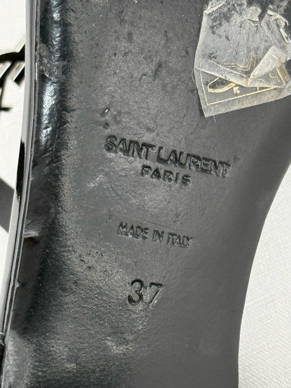 Pre - loved SAINT LAURENT Cassandra Black Size EU 37 Sandals at Reems Closet