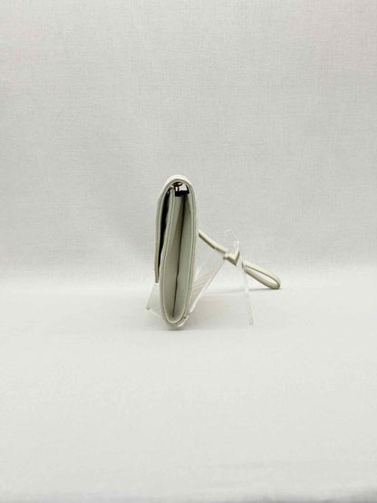 Pre-loved SAINT LAURENT Cassandre Matelasse Flap White Wristlet at Reems Closet