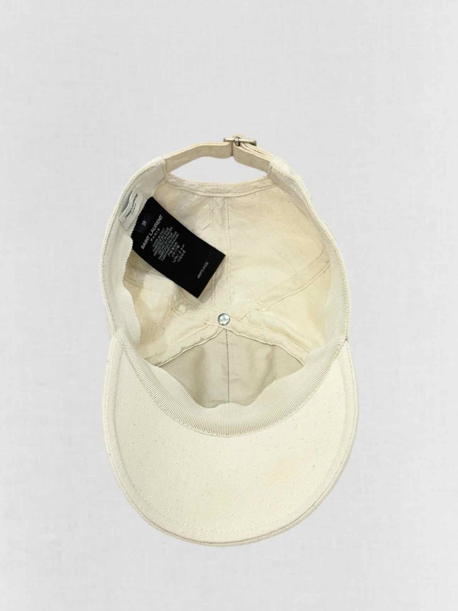 Pre - loved SAINT LAURENT Cream Cap at Reems Closet