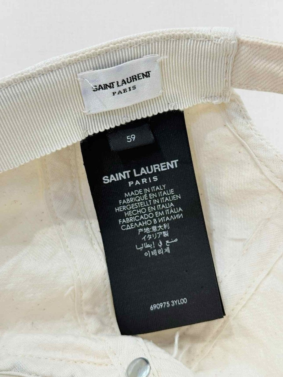 Pre - loved SAINT LAURENT Cream Cap at Reems Closet