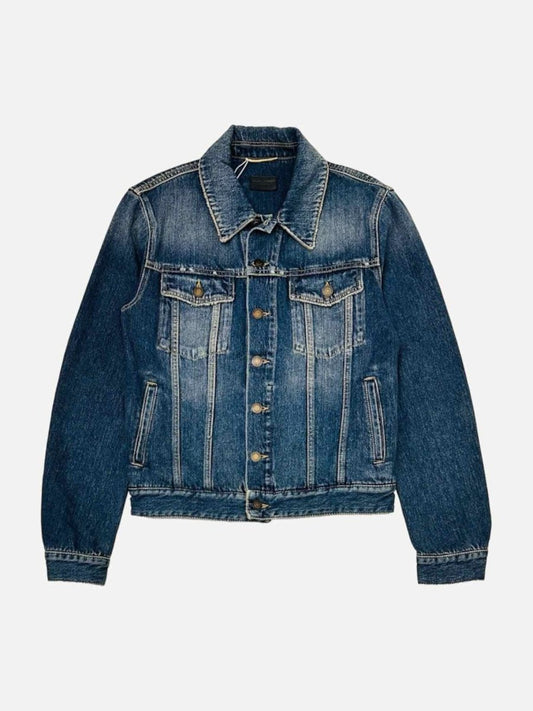 Pre-loved SAINT LAURENT Denim Blue Jacket from Reems Closet