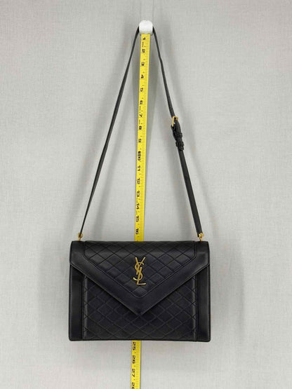 Pre - loved SAINT LAURENT Gabrielle Black Satchel at Reems Closet