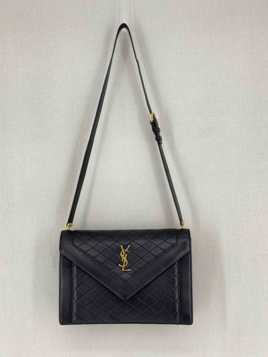 Pre - loved SAINT LAURENT Gabrielle Black Satchel at Reems Closet