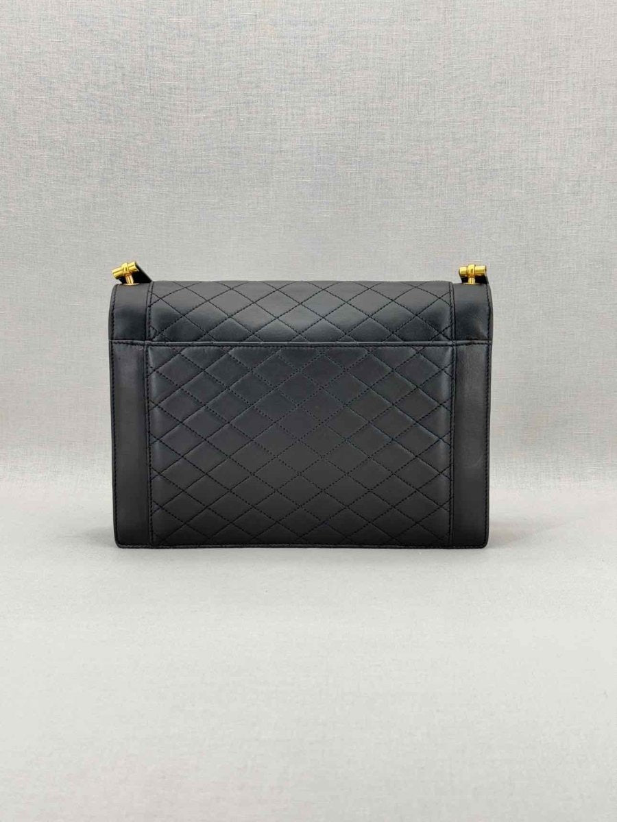 Pre - loved SAINT LAURENT Gabrielle Black Satchel at Reems Closet