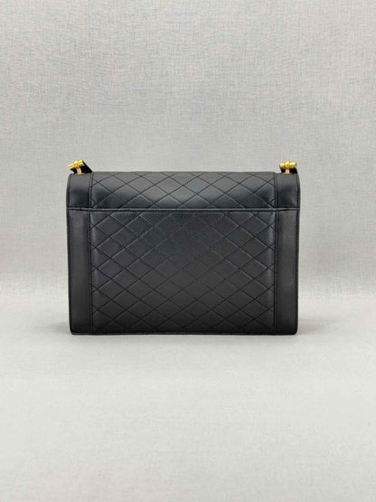 Pre - loved SAINT LAURENT Gabrielle Black Satchel at Reems Closet