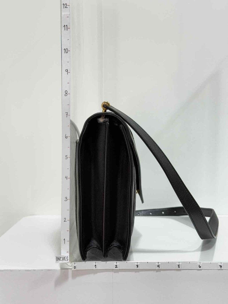 Pre - loved SAINT LAURENT Gabrielle Black Satchel at Reems Closet