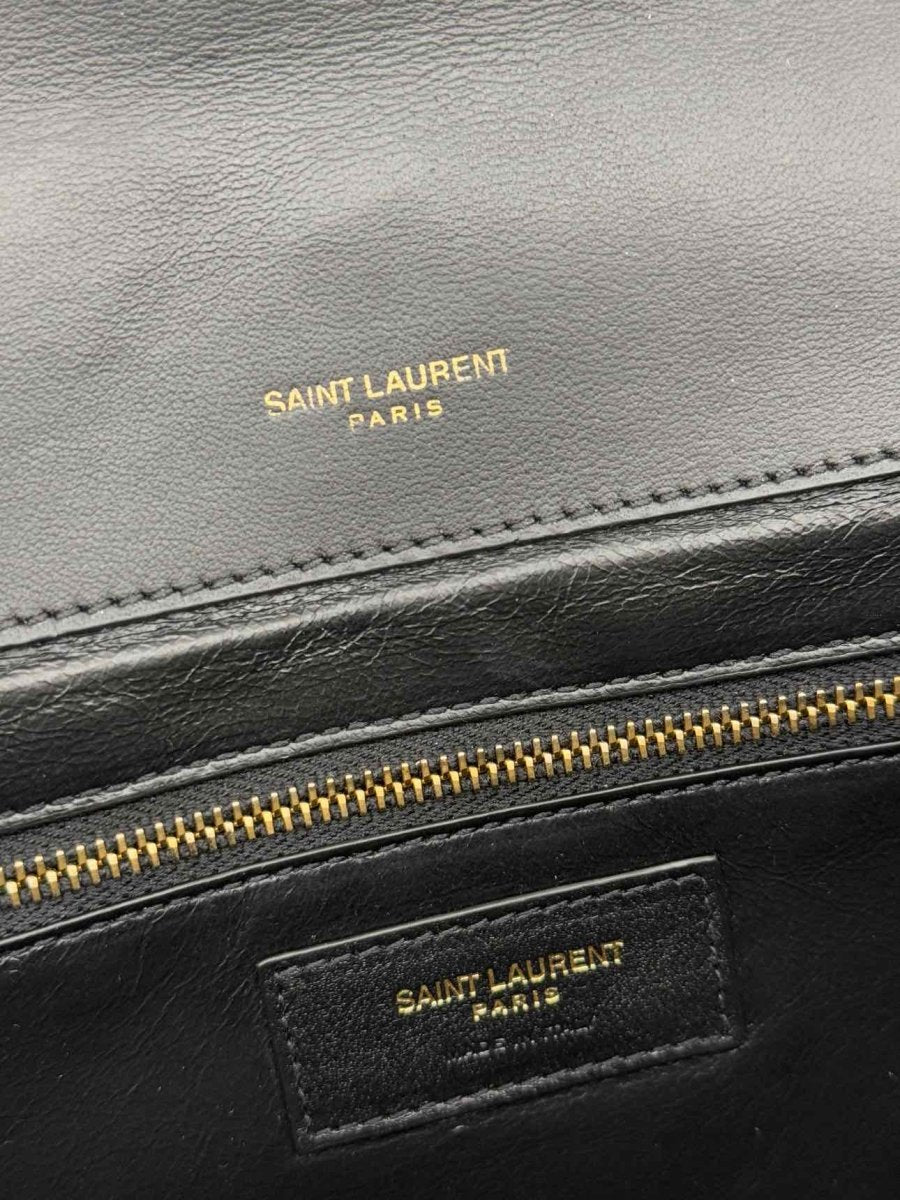 Pre - loved SAINT LAURENT Gabrielle Black Satchel at Reems Closet