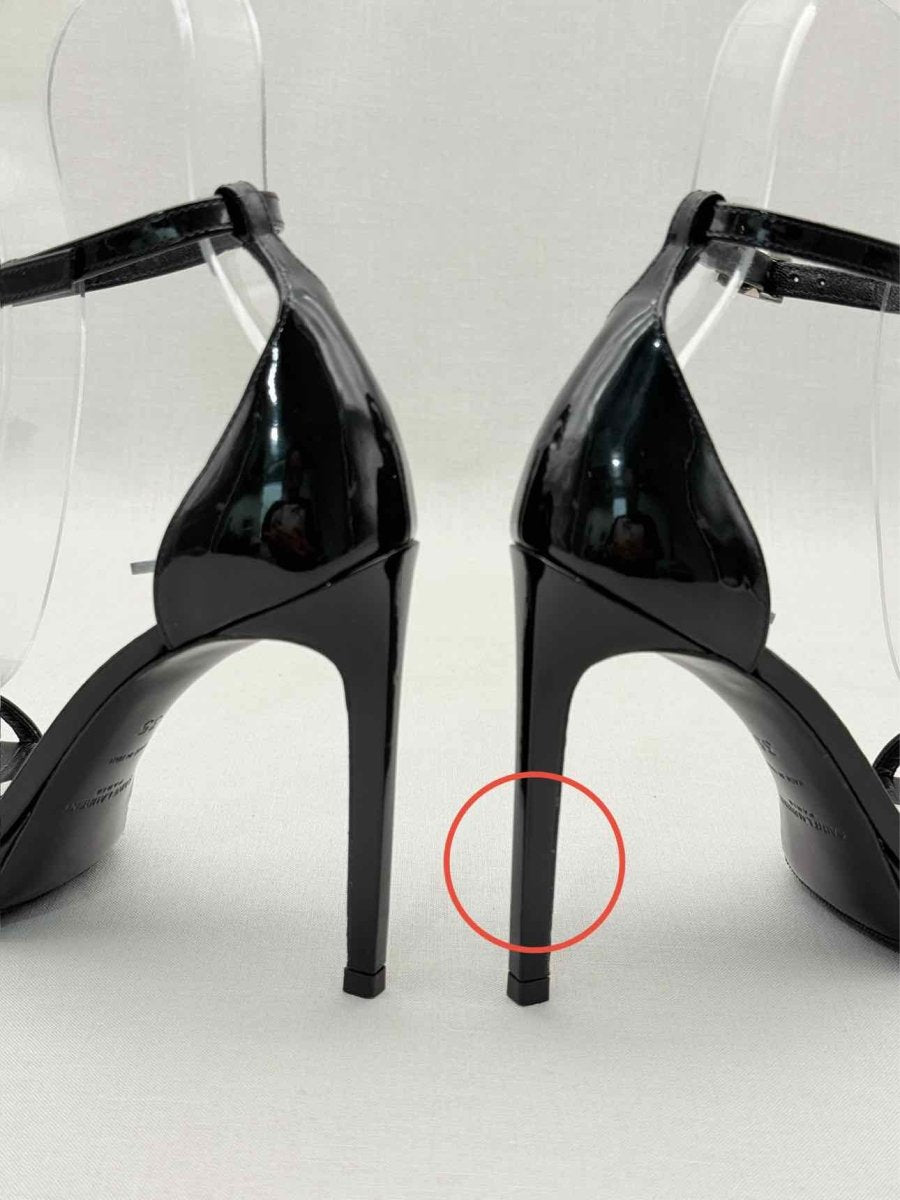 Pre-loved SAINT LAURENT Jane Black Size EU 35 Heeled Sandals at Reems Closet