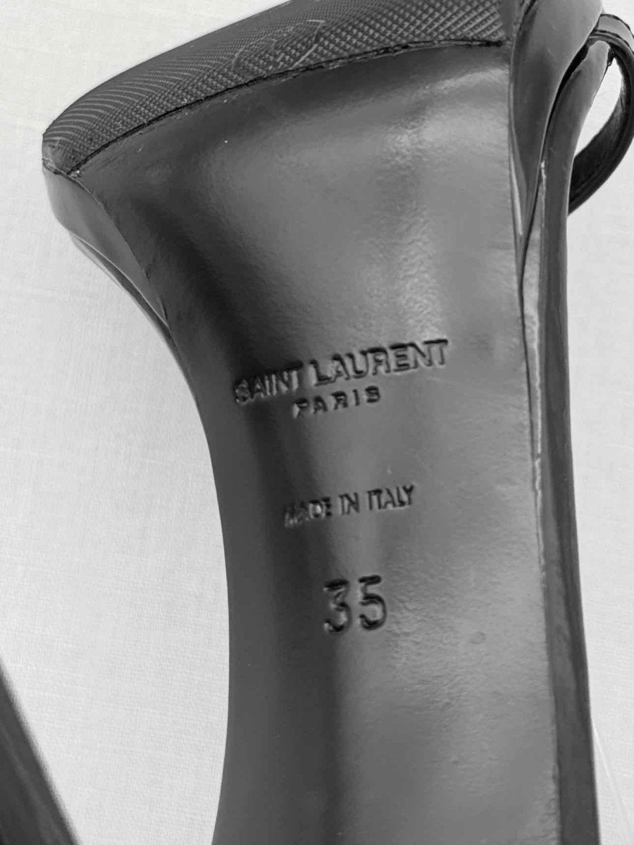 Pre-loved SAINT LAURENT Jane Black Size EU 35 Heeled Sandals at Reems Closet