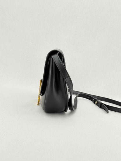 Pre - loved SAINT LAURENT Kaia Black Shoulder Bag at Reems Closet