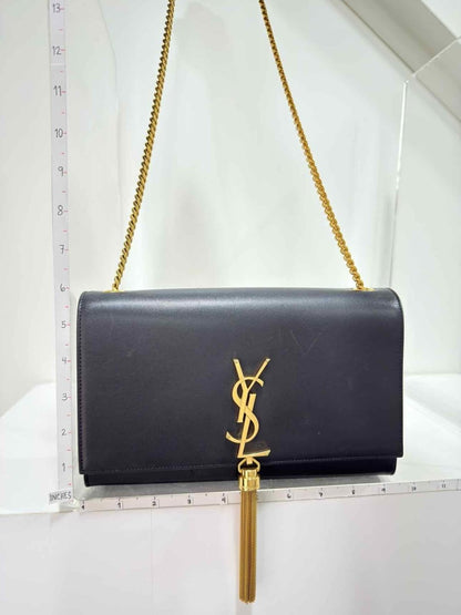 Pre-loved SAINT LAURENT Kate Black Shoulder Bag at Reems Closet
