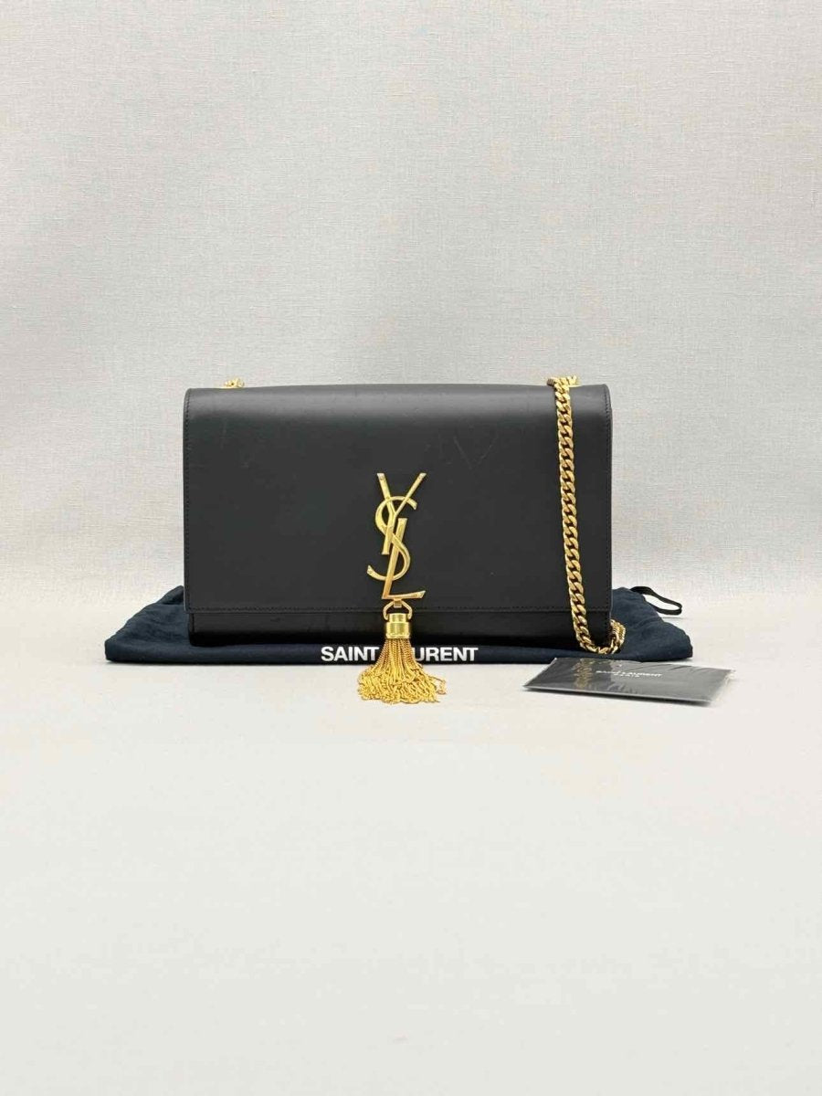 Pre-loved SAINT LAURENT Kate Black Shoulder Bag at Reems Closet
