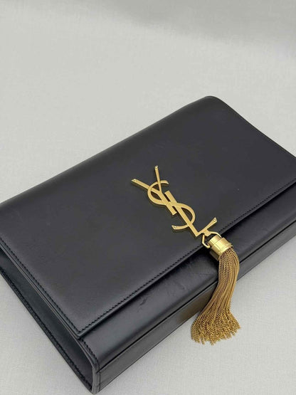 Pre-loved SAINT LAURENT Kate Black Shoulder Bag at Reems Closet