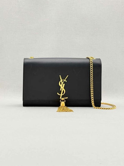 Pre-loved SAINT LAURENT Kate Black Shoulder Bag at Reems Closet