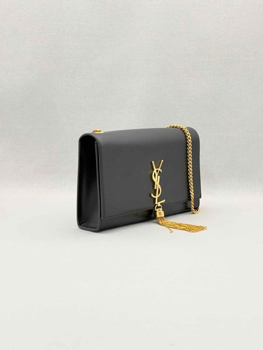 Pre-loved SAINT LAURENT Kate Black Shoulder Bag at Reems Closet