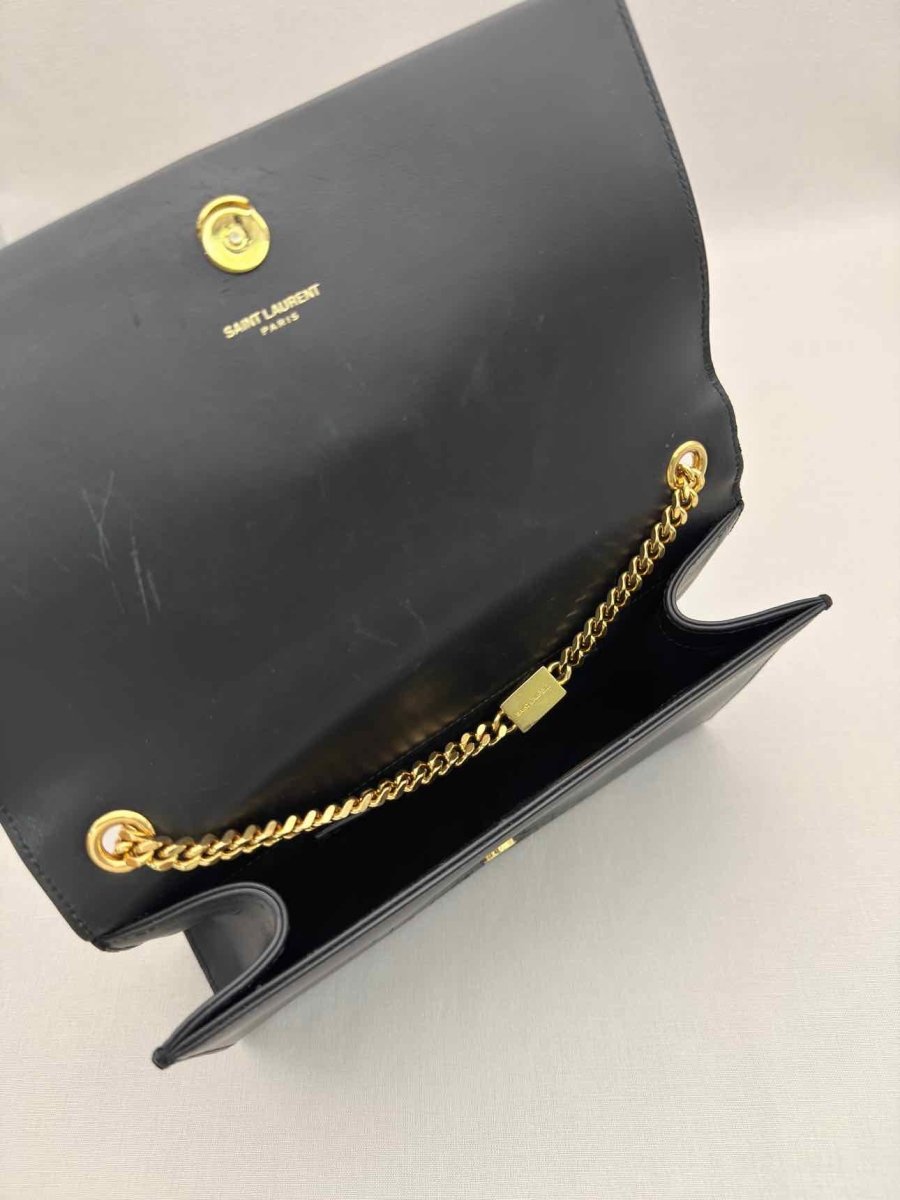 Pre-loved SAINT LAURENT Kate Black Shoulder Bag at Reems Closet