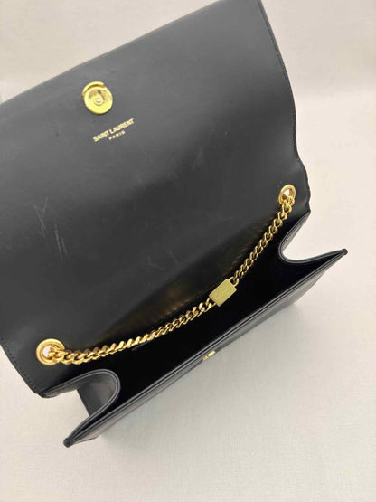 Pre-loved SAINT LAURENT Kate Black Shoulder Bag at Reems Closet