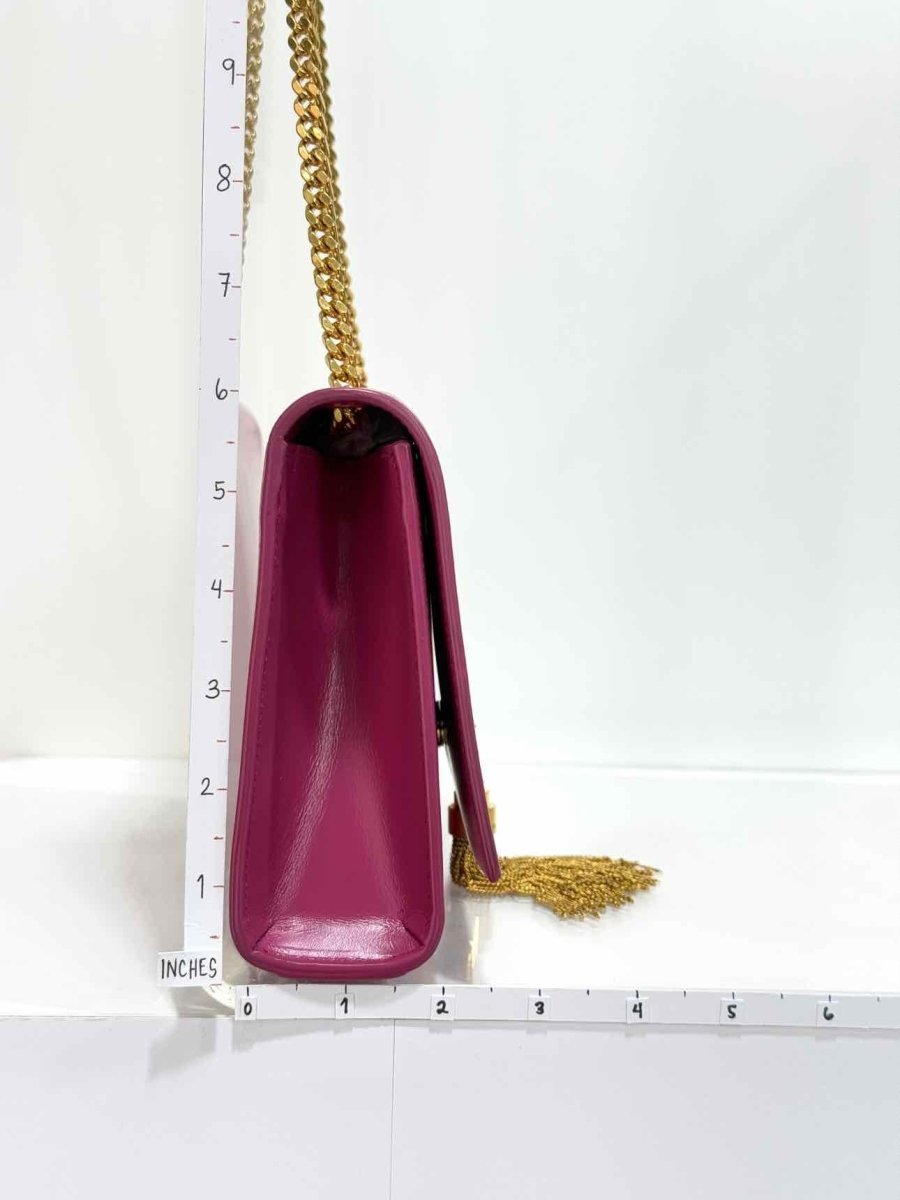 Pre - loved SAINT LAURENT Kate Fuchsia Crossbody at Reems Closet