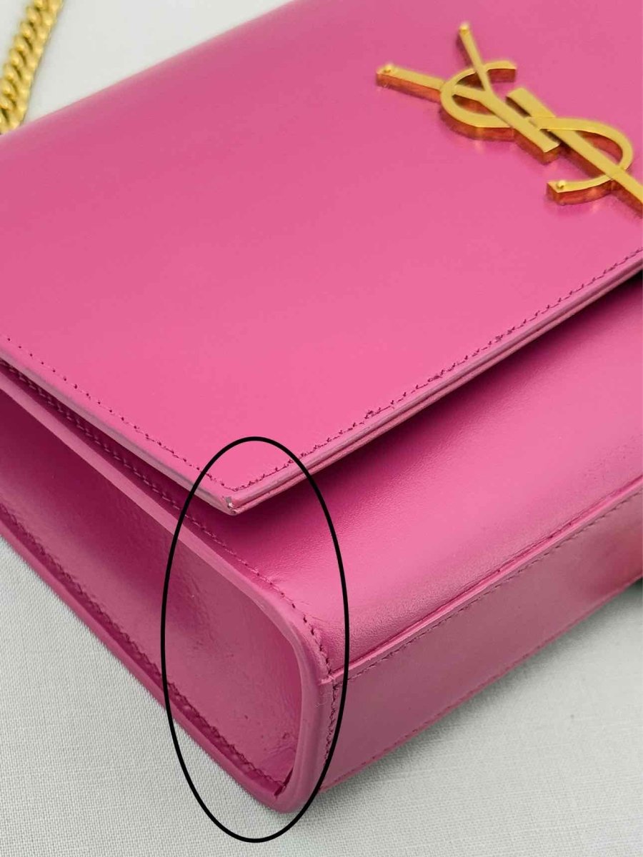 Pre - loved SAINT LAURENT Kate Fuchsia Crossbody at Reems Closet
