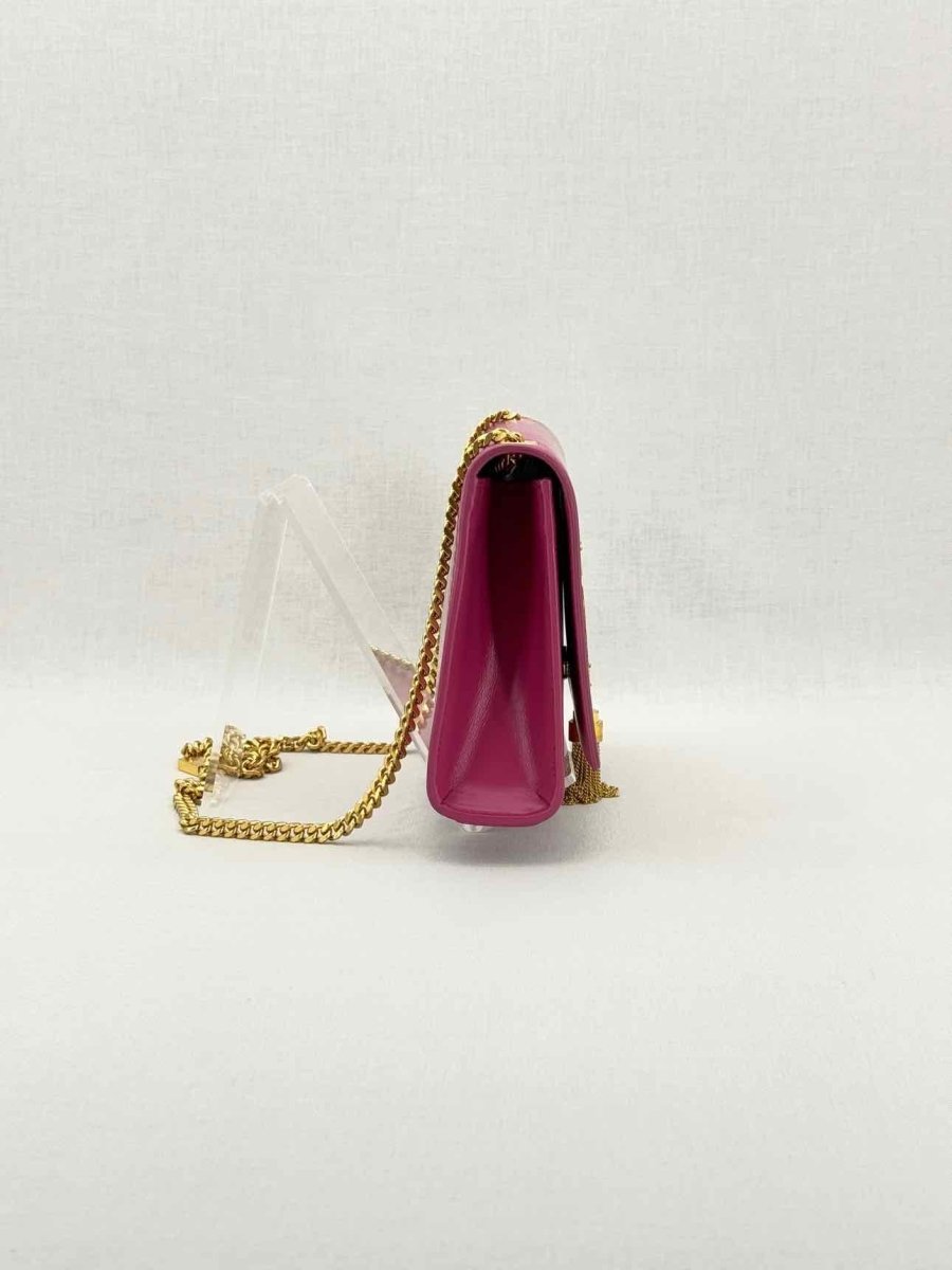 Pre - loved SAINT LAURENT Kate Fuchsia Crossbody at Reems Closet