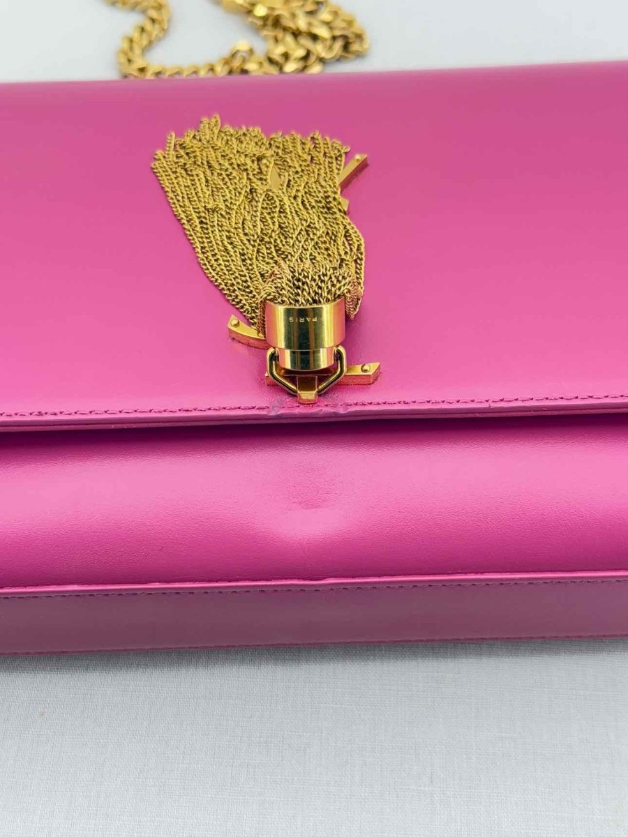 Pre - loved SAINT LAURENT Kate Fuchsia Crossbody at Reems Closet