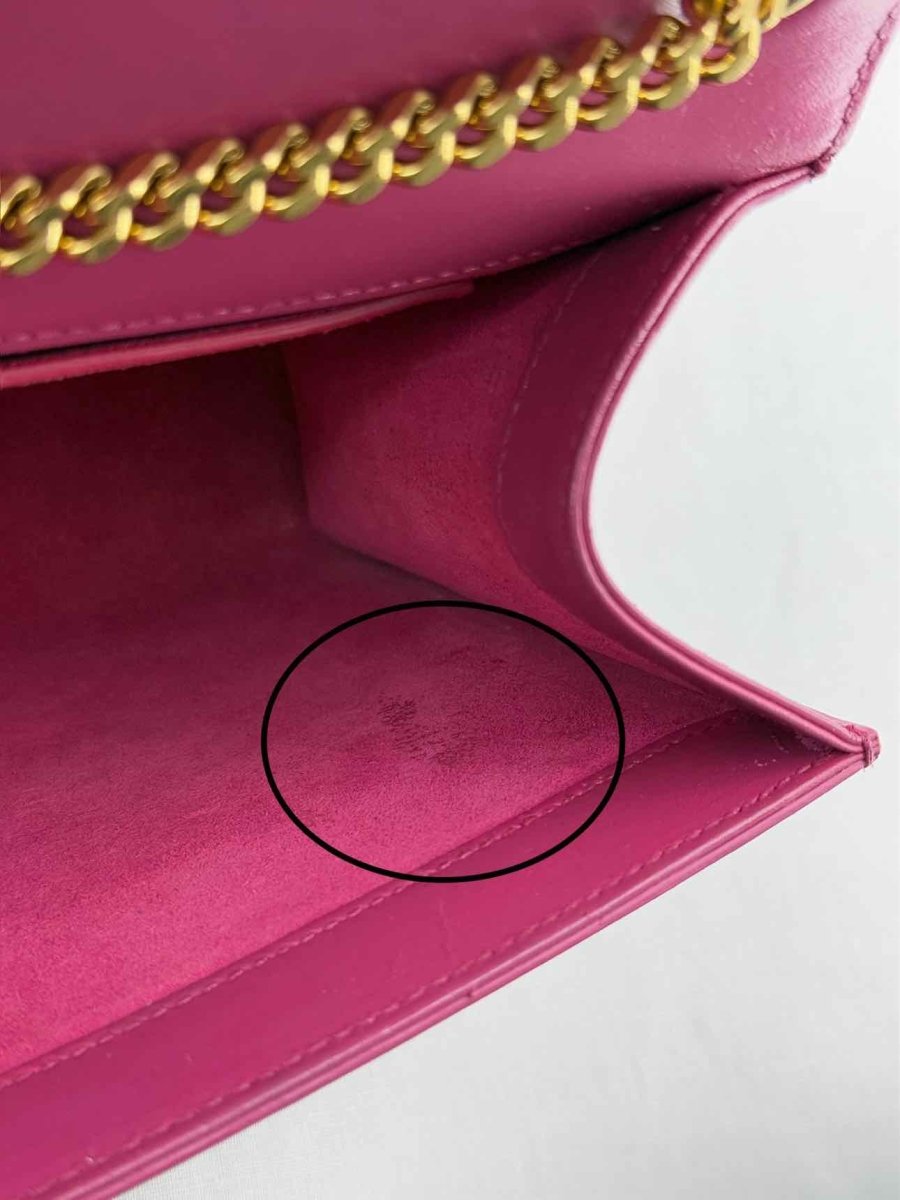 Pre - loved SAINT LAURENT Kate Fuchsia Crossbody at Reems Closet