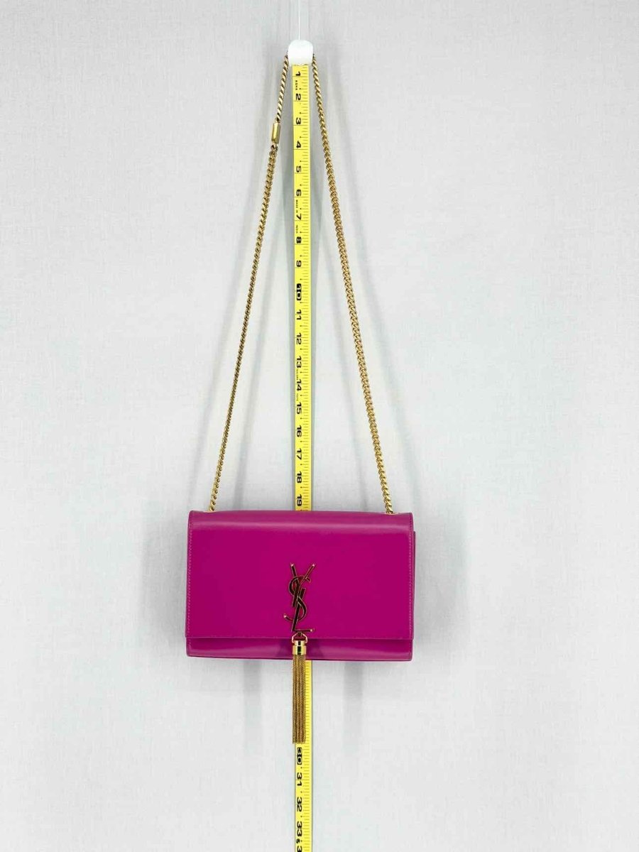 Pre - loved SAINT LAURENT Kate Fuchsia Crossbody at Reems Closet