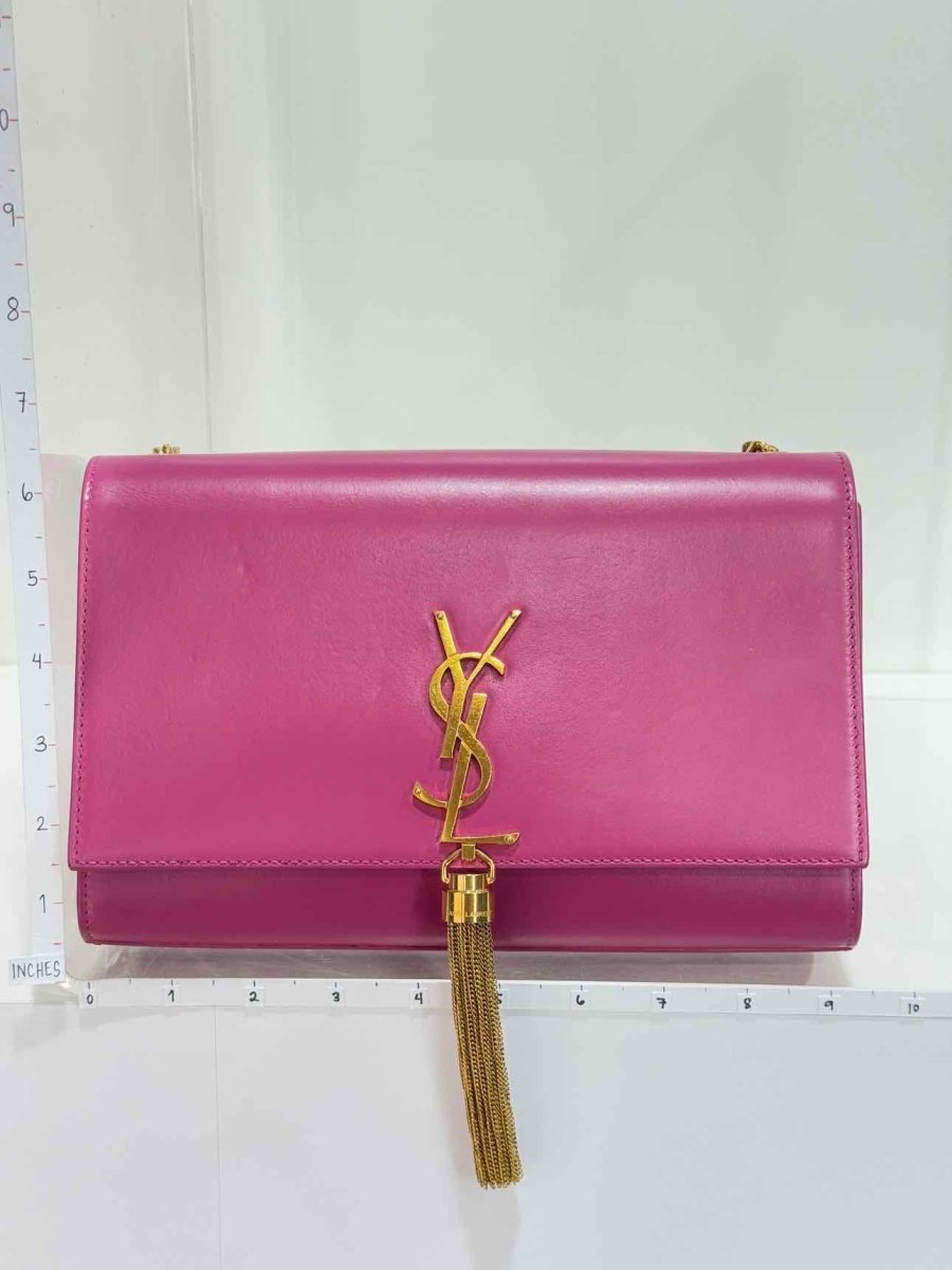 Pre - loved SAINT LAURENT Kate Fuchsia Crossbody at Reems Closet