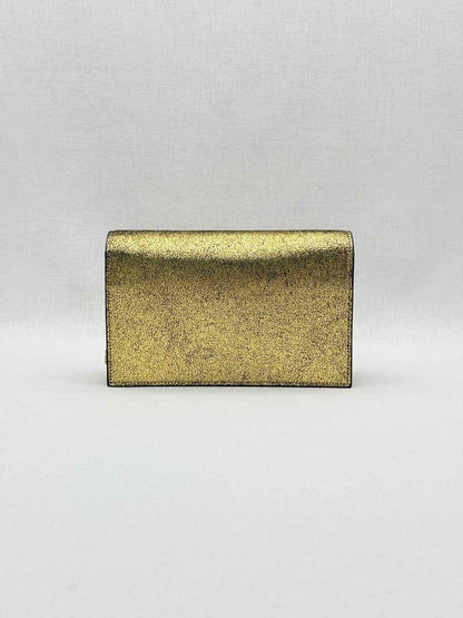 Pre - loved SAINT LAURENT Kate Metallic Gold Monogram Crossbody at Reems Closet