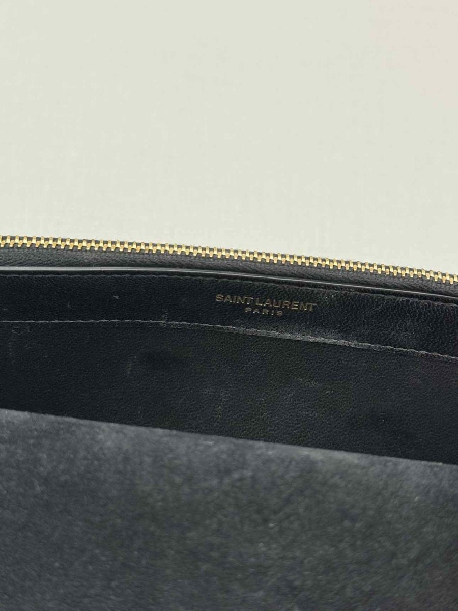 Pre - loved SAINT LAURENT Kate Metallic Gold Monogram Crossbody at Reems Closet